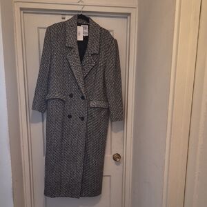 Together Black and White Trench Coat